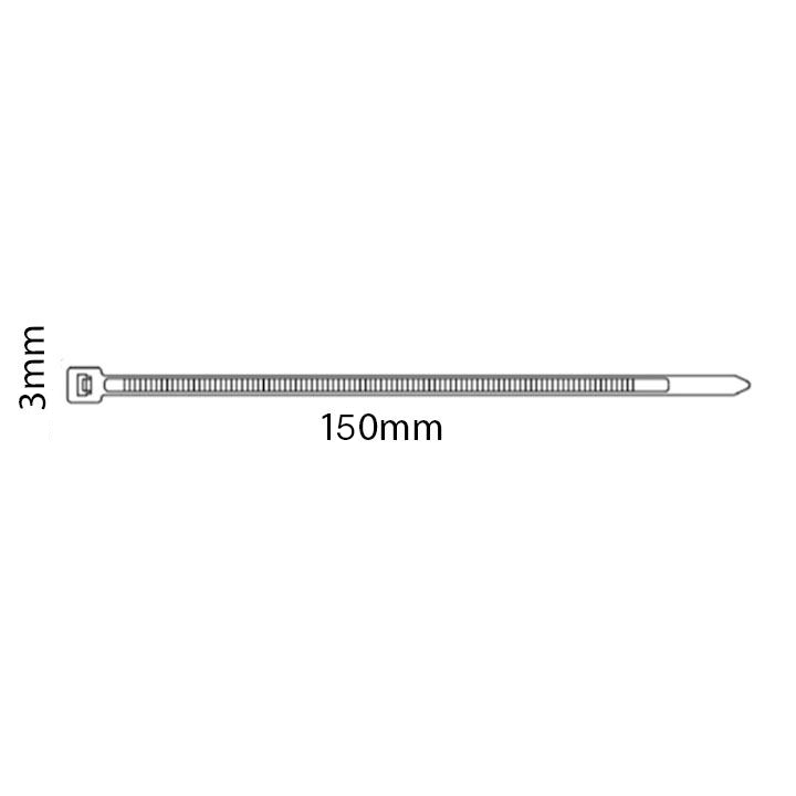 Security Cable Ties 150mm x 3mm - Natural (CST.SEC149)